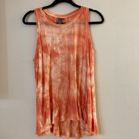 New Sweaty Betty Easy Peazy Tank Top In Nectarine Orange Tie Dye Sz Small - Picture 2 of 5